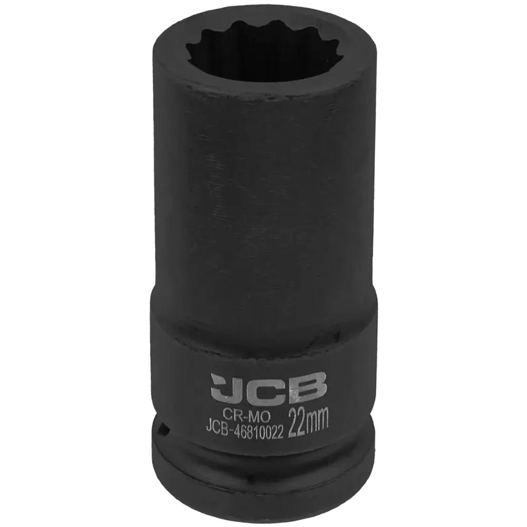 JCB 3/4" Cr-Mo Deep Impact Socket 12-Point 22mm Socket Wrench