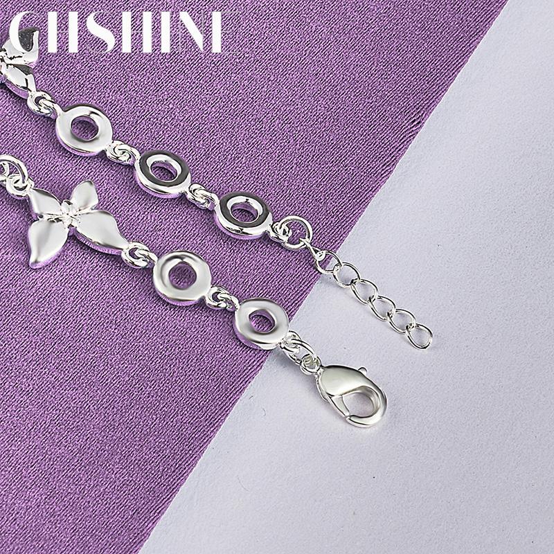 CHSHINE 925 Sterling Silver Butterfly Bracelet For Women Charm Jewelry