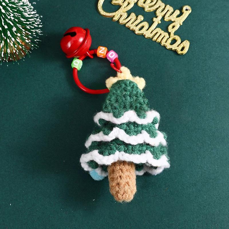 

1 шт. Рождественский брелок Новогодние подарки Санта Перчатка Кукла ручной работы Украшение для подвешивания на сумку Вязаный крючком венок и шапка