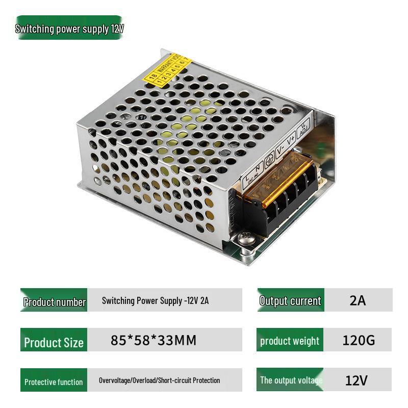 12V LED Switching Power Supply for Strip Modules and Security Monitoring