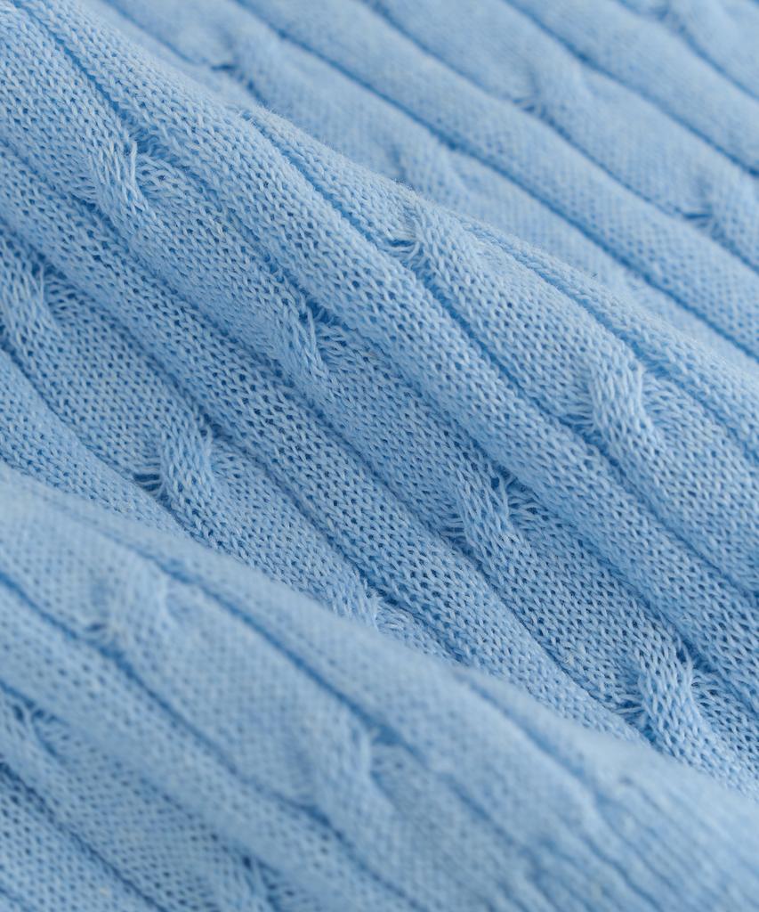 JBYRARA Linen Cable Short Sleeve Knit_Sky Blue
