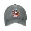 Merry Christmas  Santa Reindeer SnowUnisex Holiday Design Washed Baseball Cap Outdoor For Womens Unisex FeUnisex
