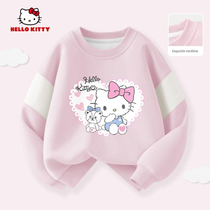 My Melody Girls  Sweatshirt Spring 2026 New Children s Clothing Pink Big Girl Spring Top Girls  Long-Sleeved Shirt Vintage Cherry Blossom Pink 150