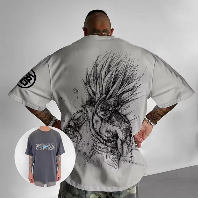 Summer New Arrivals Dragon Ball Anime Peripheral Clothes Classic Comic TShirt Short Sleeve Crew Neck Mens and Womens Couples