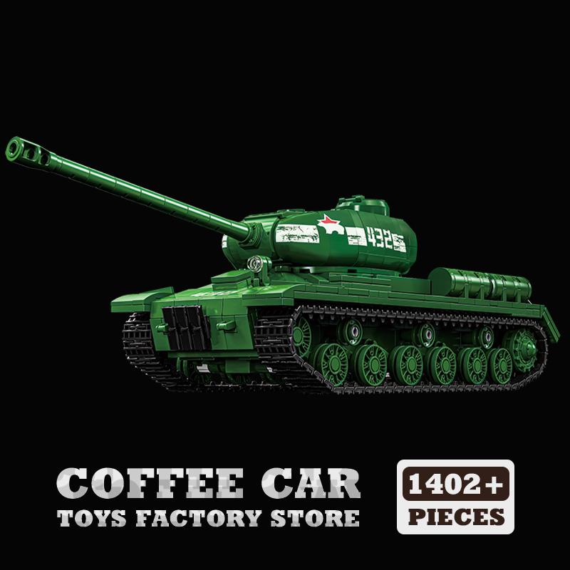 Non-Toxic New Classic Heavy Tank Kv-2 Bricks Moc Set Ww2 Is-2 Panzer Building Blocks Model War Military Cars Children Toys Adult Children Gifts