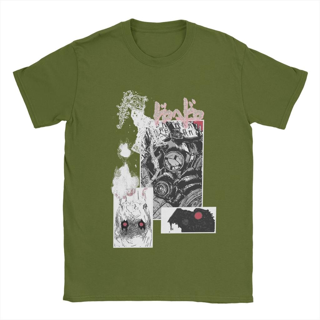 Dorohedoro Hindernisse T-Shirts Herren Anime Genial 100% Baumwoll-Tees Rundhals Kurzarm T-Shirt Geschenkidee Kleidung