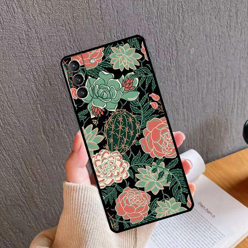 Tropische Blumen Handyhülle Für Samsung Galaxy S26 S25 S20 S21 S22 S23 S24 Ultra S10 Plus S24 FE S25 FE Cover