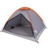 Vidaxl Tenda da Campeggio, 4 Persone, Grigio-Arancione, Impermeabile