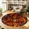 Round Rug Custom NameWolverhampton Wanderers Football Pattern Non Slip Carpet Home Floor Decor