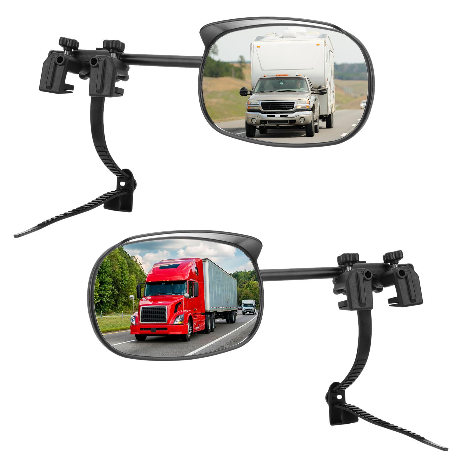

Зеркала для буксировки с креплением-клипсой, 2 шт. Расширенные зеркала бокового вида с дефлектором дождя, Зеркала против бликов для слепых зон для грузовиков
