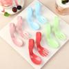 Portable Tableware Sets Antislip Utensils Baby Infant Training 2Pcs/Set Twist Fork Spoon Suit