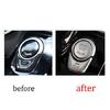 11-17 Matte Silver Car One-Click Startup Button Fit For BMW 5 Series Cover Trim