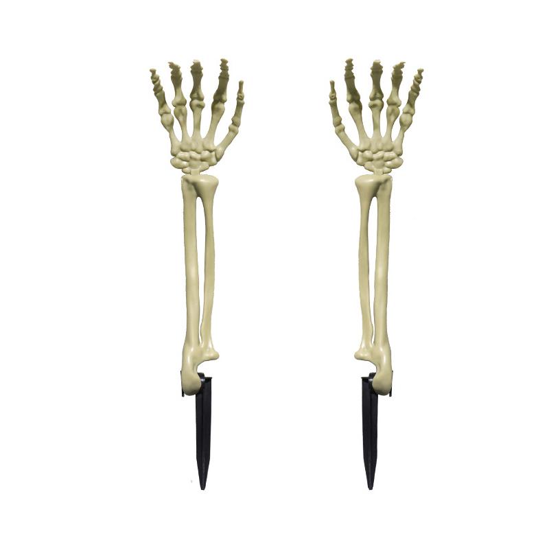 WTEMPO Halloween Skeleton Stakes Zombie Ghost Arm Stake Severed Plastic Skeleton Hands Yard Signs for Lawn Stakes Garden Halloween Props Decoration