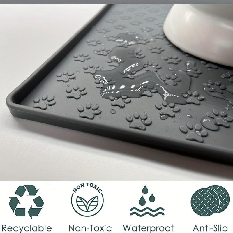 Silicone Pet Dog Cat Feeding Mat with Raised Edges for Non-Slip Waterproof Pets Bowl Mat Dog Food Mat Dogs Supplies Dropshipping