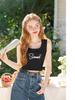2026 Women's Sexy Letter Print Camisole Top: Short, Versatile Cropped Vest