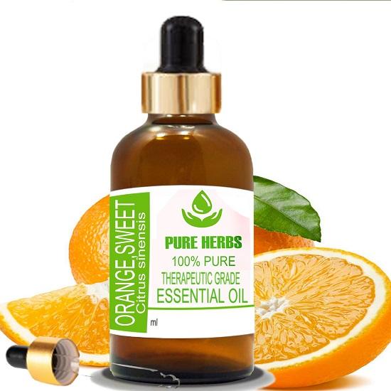 

Pure Herbs Orange, Sweet (Citrus sinensis) Pure & Natural Therapeutic Grade Essential Oil Glass 5 ml