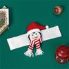 4Pcs Santa Ornament Plush Curtain Tieback Holiday Curtain Holder Xmas Plush Doll Christmas Decor Curtain Clasp Belt X3UC