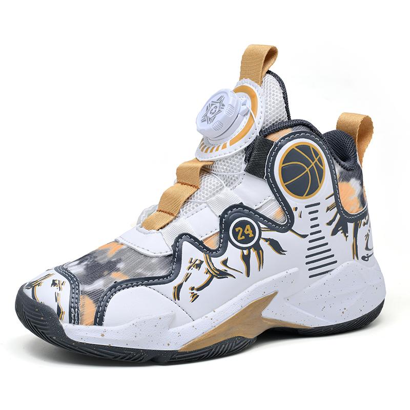 Детская обувь осень новые мальчики дышащие баскетбольные кроссовки для улицы нескользящие — фото 8