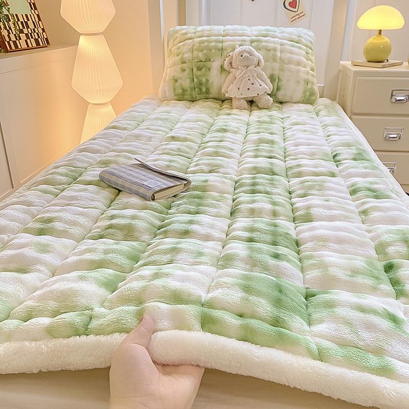 Materasso Peluche Coniglio Bubbly Classe A - Morbido Velluto Latte Tappetino Peluche per Letto Singolo da Dormitorio 0,9 m.