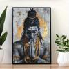 Shiva Gebed Canvas Poster - Ongeframeerd, Hoge Kwaliteit Olieverf Stijl, Sereen Wanddecor voor Woonkamer, Slaapkamer, Kantoor