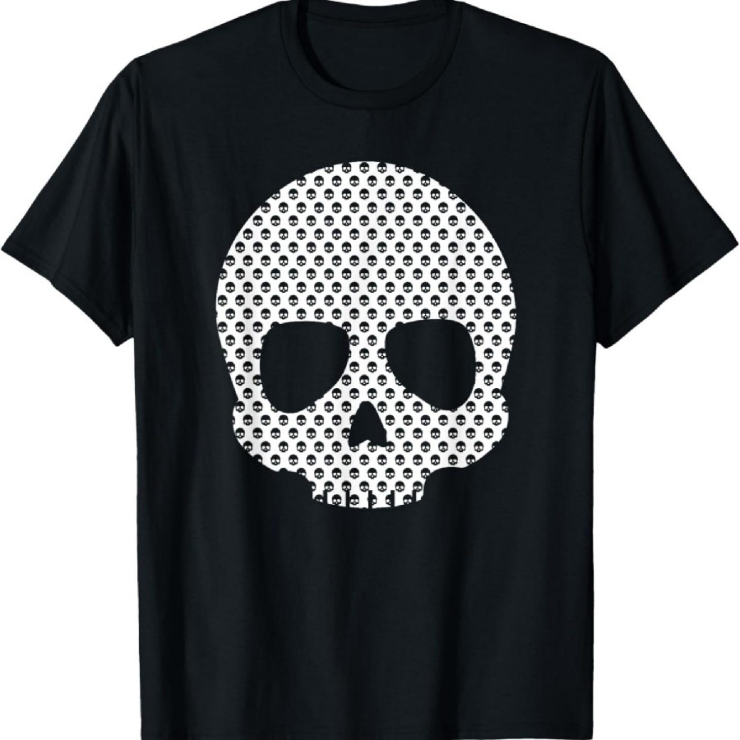 

Big Skull Made of Skulls Pattern T-Shirt XXXXXL чорний