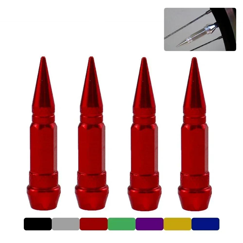 1set/4pcs Tire Wheel Valve Caps, Universal Fits For Car Motorcycle Bike Wheel Tires Valves Tyre Stem Cap Air Cap Airtight Cover