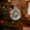 Natures Birds Crystals Glass Ornament Christmas Ball Decoration Clear Ball For Christmas Tree Haning Pendant Party Home Ornament