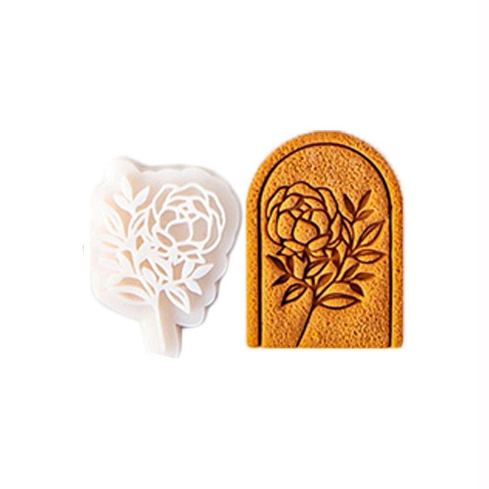Rose Carnation Soft Pottery Polymer Clay Cutter Earrings Mold Vintage Leaf Ornaments Clay Mould Cut Embossing Making Tool