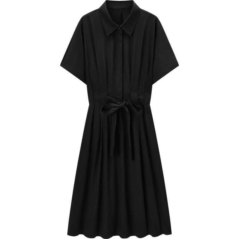Women s Classic A-Line Little Black Midi Dress S