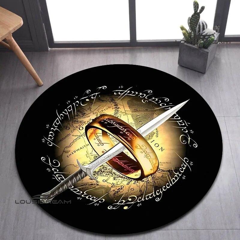 

Круглый ковер с принтом «Властелин колец» для гостиной, круглый ковер для гостиной, спальни, подарок, украшение для дома