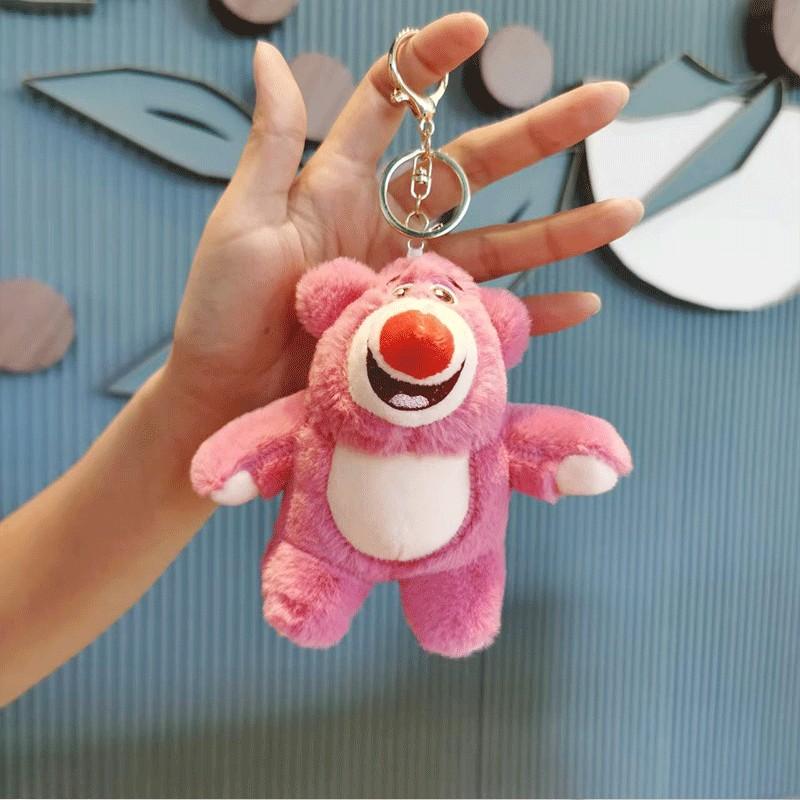 Adorable Plush Teddy Bear Keychain Soft Cartoon Stuffed Animal For Birthday Gift