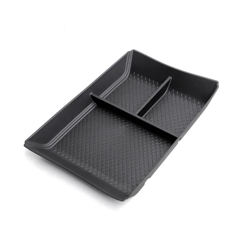Center Console Armrest Storage Organizer Tray Fit Volkswagen ID.7 VIZZION 2024, Divided Tidying Box With Anti-slip Rubber Mat Ca