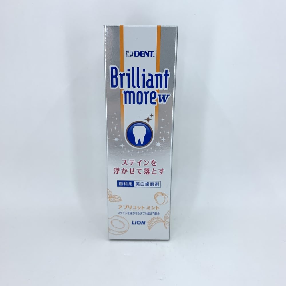 Lion Dental Materials Paste Denthealth Brilliant More Double Apricot 90g Orange