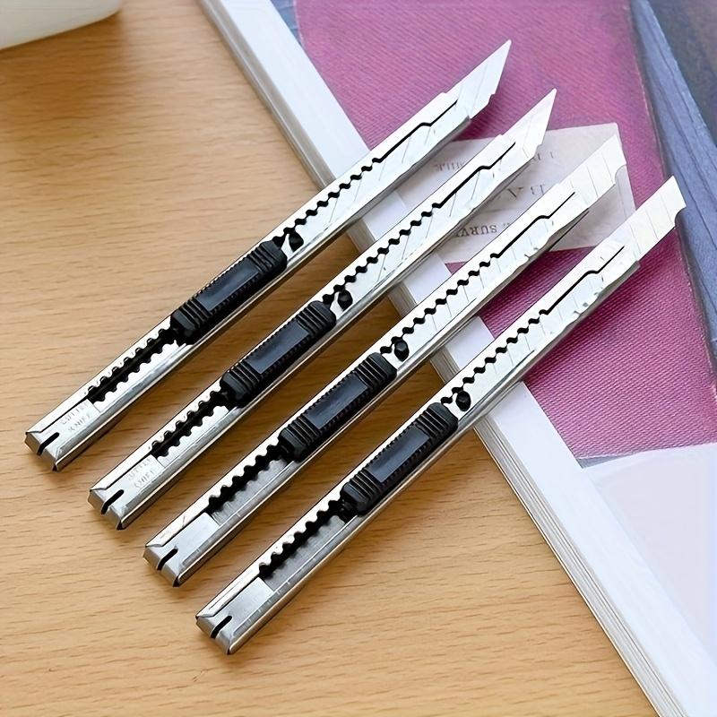 Coltello da Taglio Bloccabile in Acciaio Inossidabile Piccolo Portatile Forniture per Ufficio Metallo Taglierino
