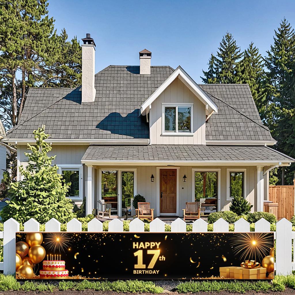 17. Geburtstag Party Hintergrund Banner Rot und Schwarz Ballon Alles Gute zum Geburtstag Fotografie Hintergrund Requisiten Dekorationen Zubehör