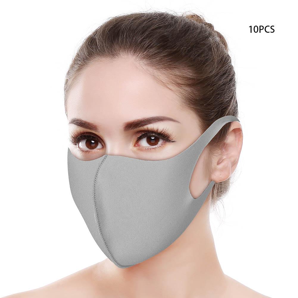 10pcs Reusable Mouth Muffle Dust Proof Sun Block Breathable Mouth Guard