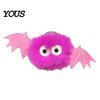 Funny Bag Decoration Halloween Bat Plush Keychain, Cute Devil Furry Pendant for Stylish Animal Print Keys, Vintage Silver Alloy Key Ring, Spooky Party
