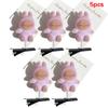 5 Stück Haarspangen 3D Labubu Federhaarspangen Cartoon Plüsch Haarnadeln DIY Entenschnabelspange Kopfschmuck Kinder Haaraccessoires