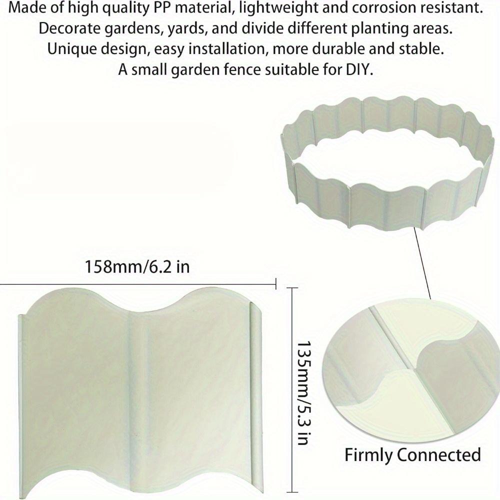 20 pezzi Bordure da Giardino in Plastica - Kit Bordure Decorative Facile da Montare, per Prato Fai da Te, Aiuole, Cortili, Vialetti - Deco Giardino Esterno