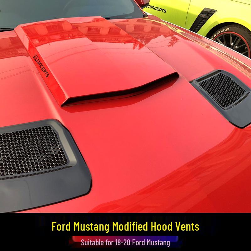 18-23 Ford Mustang Custom Dry Carbon Hood Vents Replacement