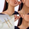 Heart Shape Copper Drop Earrings With Crystals And Tassels For Fashionable Women