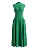 Women's Elegant Waist-Tie Solid Color Slim Dress