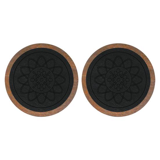 Drinks Absorbent Non-Slip Coaster Set Protect Tabletop from Stains Scratches