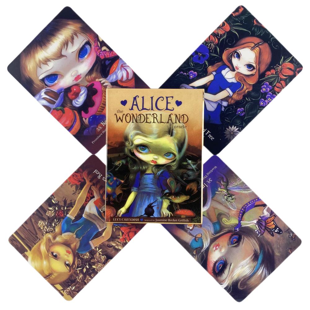 The Alice Wonderland Oracle Cards A 45 Deck Tarot English Visions Divination Edition Board Playing Games