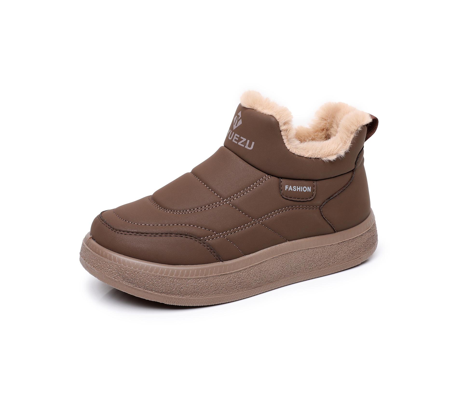 

Новинка Жіночі Снігоходи Взуття з Бавовняною Підкладкою Водонепроникні та Нековзкі Чоботи на М якій Підошві 41 колір темно кави