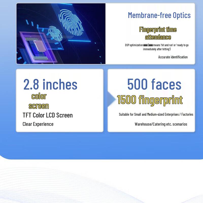 Sistemi di Rilevazione Presenze Facciale e Impronte Digitali Youku Spina CN (adattatore incluso)