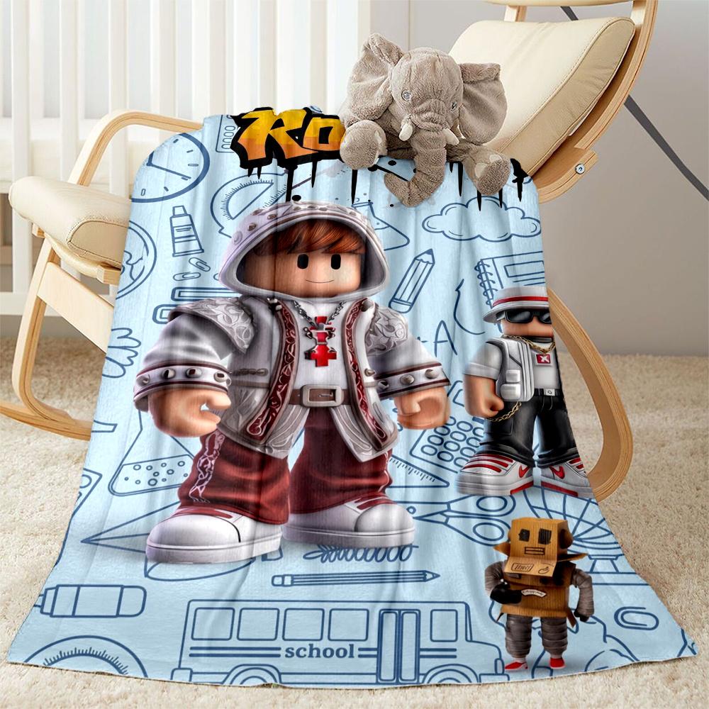 Roblox Street Style Avatars Blanket Durable Comfort Suitable For Picnics Office Sofa For All Seasons Playful Design