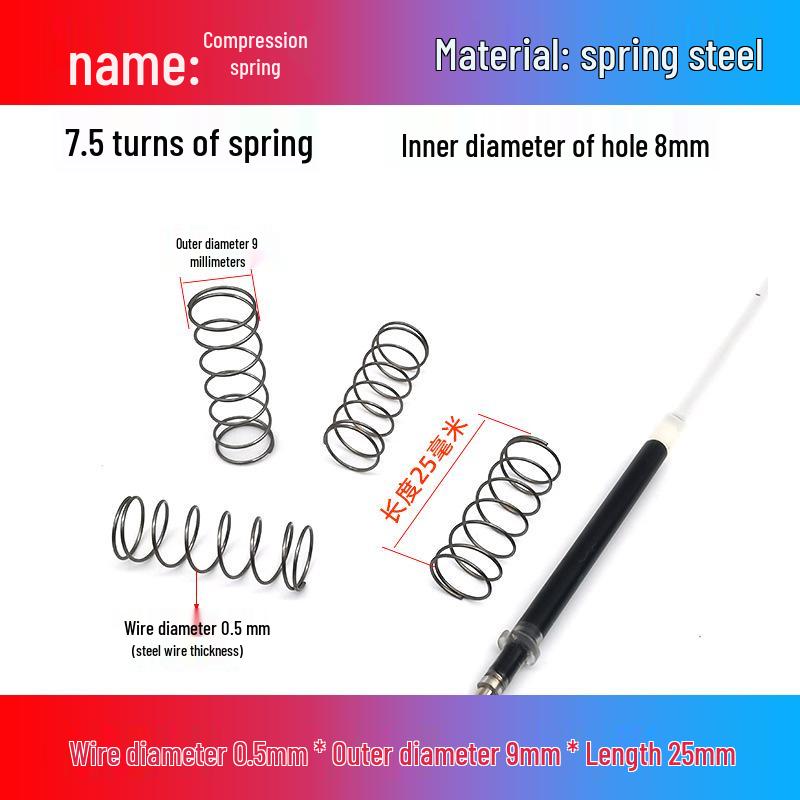 0.5mm Diameter Spring Steel Compression Spring for Precision Experiments and Miniature Helmet