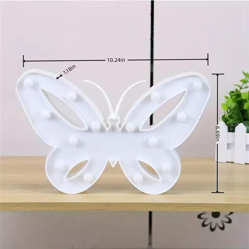 1 STK Kreative LED-förmige Wandleuchte Batteriebetrieben Nachtlicht Innen Dekorationsleuchten Für Schlafzimmer Tisch Strandparty & Fotografie