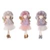 1Pcs Merry Christmas Decor Pink Plush Angel Girls Doll Xmas Tree Hanging Pendants For Home Kids Navidada Gifts Favor